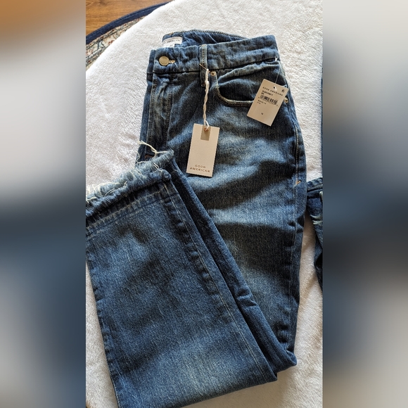 NWT 2 Pair  Good American Good Boy High Rise Sz 10/30 - Picture 2 of 11